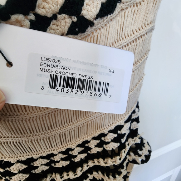 Line & Dot Black and Cream Muse Crochet Dress - Picture 9 of 14